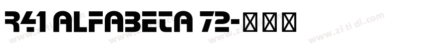 R41 Alfabeta 72字体转换